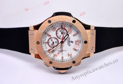 Replica Hublot Big Bang Rose Gold White Face Watch For Ladies